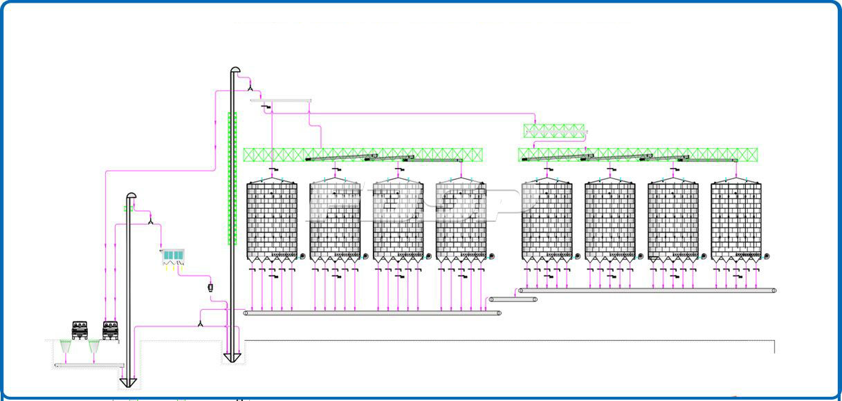 8-4000T Corn Silo Storage Project in Grain Industry